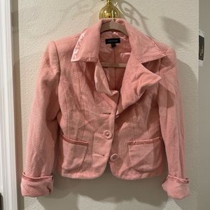 Bebe pink cropped coat